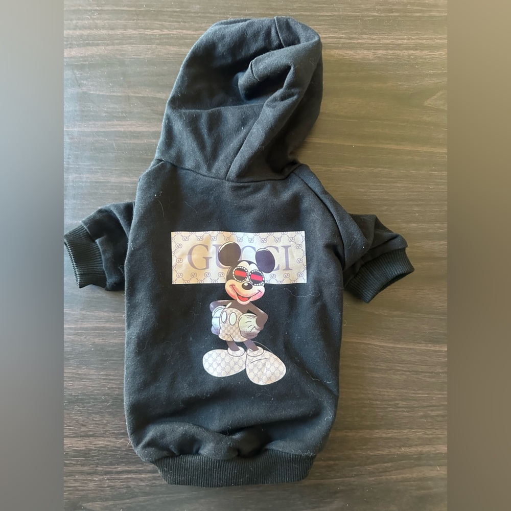 Goofy Black Dog Hoodie